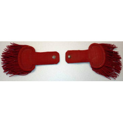 Paire d'épaulettes rouge à franges de Sapeur-Pompier pour Vareuse Modèle 1895 - IIIème République