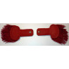 Paire d'épaulettes rouge à franges de Sapeur-Pompier pour Vareuse Modèle 1895 - IIIème République