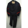 Tenue bleue Vareuse + Pantalon à Pont de Quartier-Maître breveté Transmetteur Equipage Marine Nationale - 1968