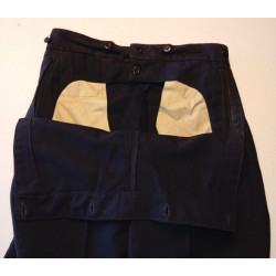 Tenue bleue Vareuse + Pantalon à Pont de Quartier-Maître breveté Transmetteur Equipage Marine Nationale - 1968