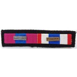 Placard de 2 rappels de Médailles - Artillerie - Opération Sentinelle