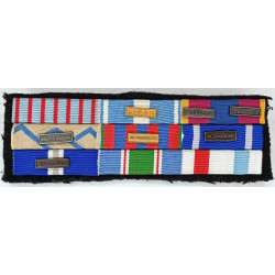 Placard de 9 rappels de Médailles - Artillerie - Guerres Liban Bosnie Kosovo