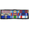 Placard de 9 rappels de Médailles - Artillerie - Guerres Liban Bosnie Kosovo