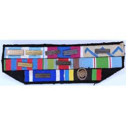 Placard de 8 rappels de Médailles - Troupes de Marine - Guerres Liban Centre Afrique Sarajevo Bosnie