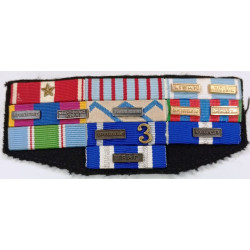 Placard de 10 rappels de Médailles - Infanterie - Guerres Liban Côte d'Ivoire Bosnie Kosovo Afghanistan