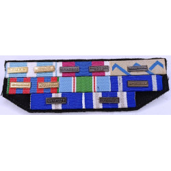 Placard de 8 rappels de Médailles - Infanterie - Guerres Liban Côte d'Ivoire Bosnie Kosovo Afghanistan