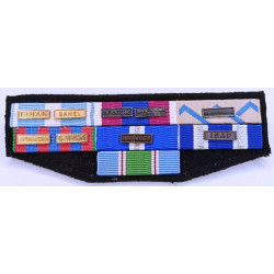 Placard de 7 rappels de Médailles - Infanterie - Guerres Liban Sahel Kosovo Afghanistan