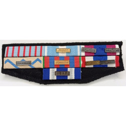 Placard de 7 rappels de Médailles - Infanterie - Sentinelle Harpie Guerres Côte d'Ivoire Afghanistan