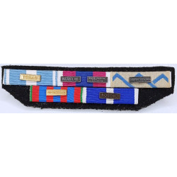 Placard de 5 rappels de Médailles - Infanterie - Guerres Tchad Kosovo