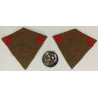 Insigne + Paire de Pattes de Col Modèle 1938 du 8ème Régiment de Zouaves - Guerre 39/40