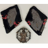 Insigne + Paire de Pattes de Col Vareuse Officier Modèle 1938 du 8ème Régiment de Sapeurs Télégraphistes - Guerre 39/40