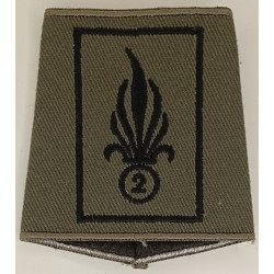 Fourreau d'épaule compagnie 2ème Régiment Etranger d'Infanterie Listel noir - Légion Etrangère Nimes