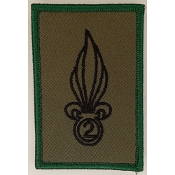Ecusson velcro de Compagnie du 2ème Régiment Etranger d'Infanterie Listel vert - Légion Etrangère Nimes