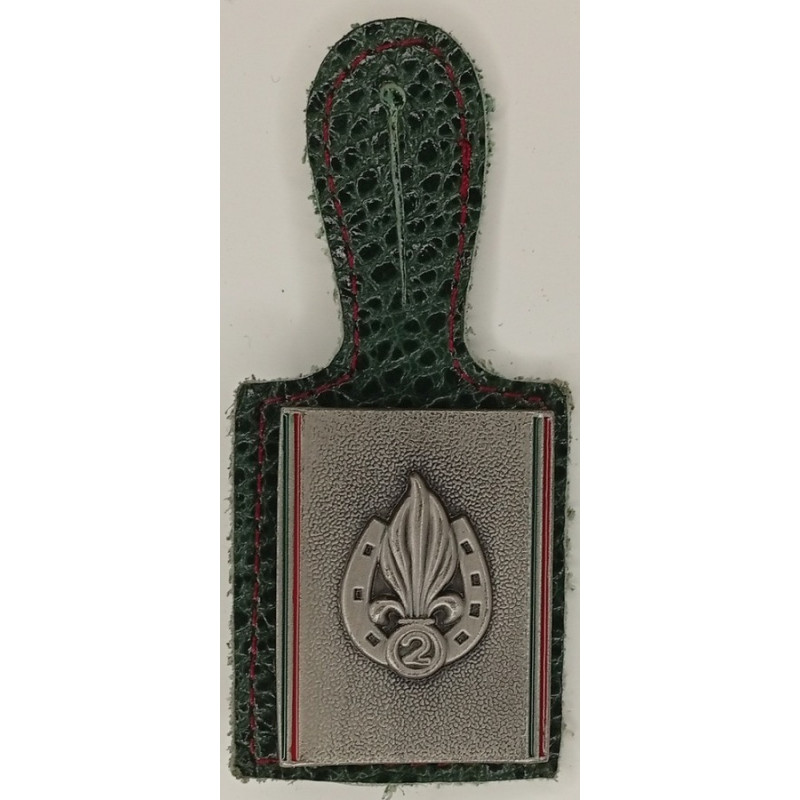 2ème Régiment Etranger d'Infanterie sur Support en Cuir (Rare Insigne MT ARGAUD) - Légion Etrangère Nimes 2ème Régiment Etranger d'Infanterie sur Support en Cuir (Rare Insigne MT ARGAUD) - Légion Etrangère Nimes