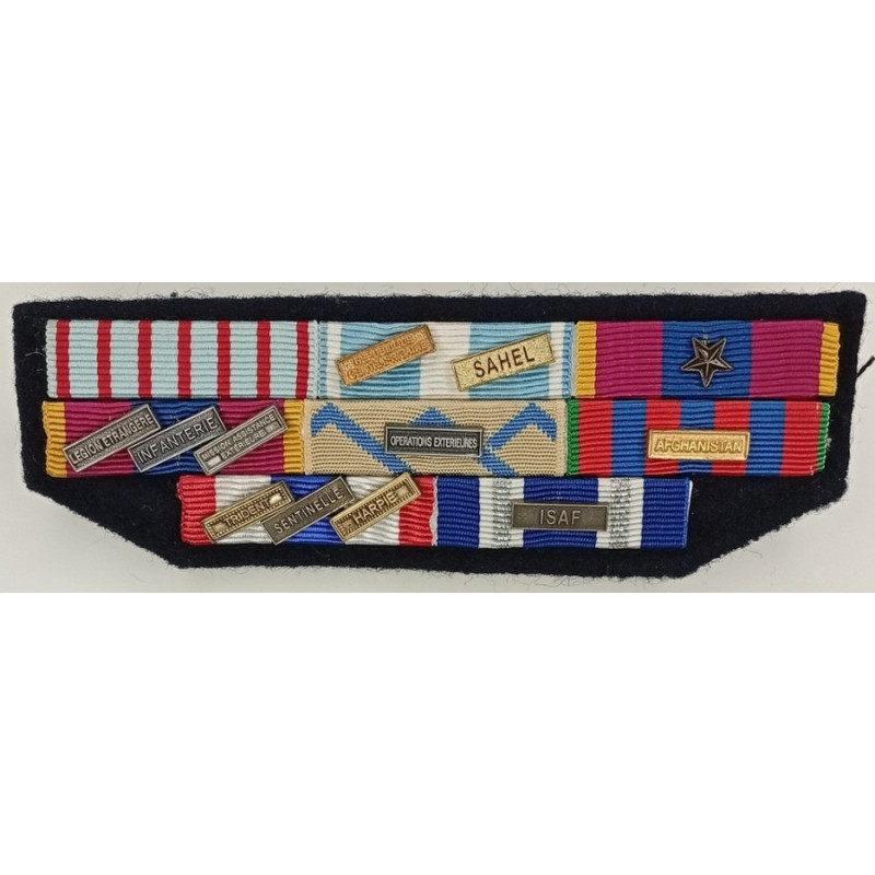 Placard de 8 Rappels de Médailles - Sous-Officier Légion Etrangère - Guerres Centrafrique Afghanistan Sahel (2) Placard de 8 Rappels de Médailles - Sous-Officier Légion Etrangère - Guerres Centrafrique Afghanistan Sahel (2)