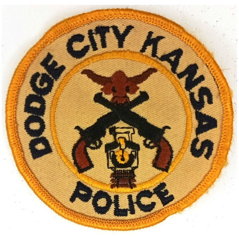 Ecusson de Veste d'Agent Administratif de la Police de Dodge City / Kansas / U.S.A.