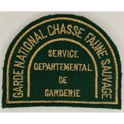 Ecusson Velcro de Garde National de la Chasse et de la Faune Sauvage - Service Départemental de Garderie