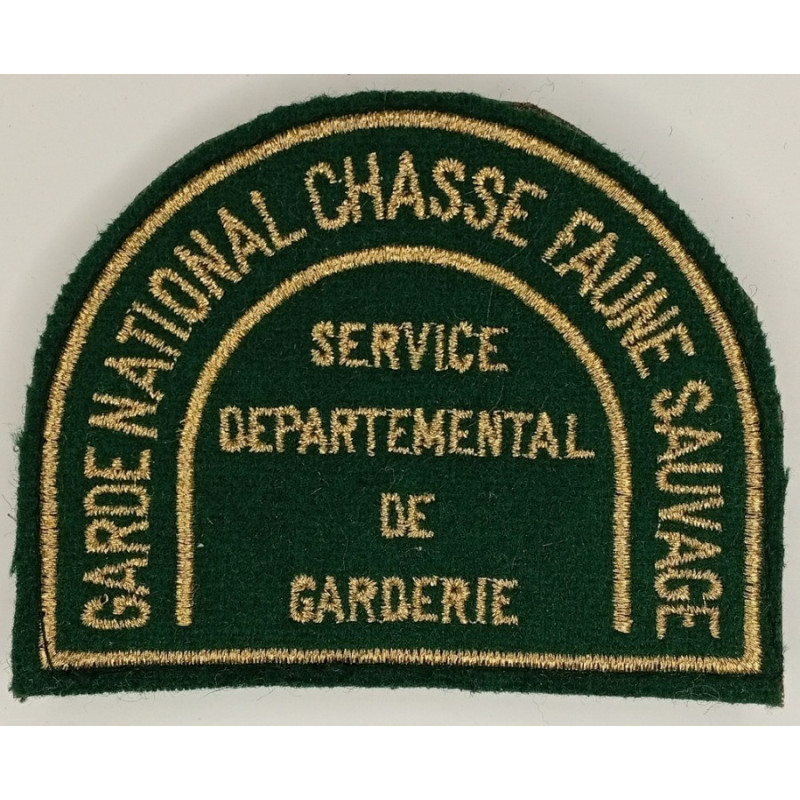 Ecusson Velcro de Garde National de la Chasse et de la Faune Sauvage - Service Départemental de Garderie