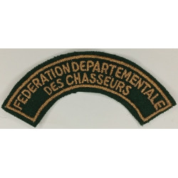 Ecusson Titre d'Epaule en banane d'Agent de la Fédération Départementale des Chasseurs