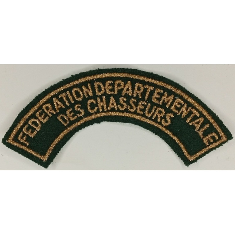 Ecusson Titre d'Epaule en banane d'Agent de la Fédération Départementale des Chasseurs