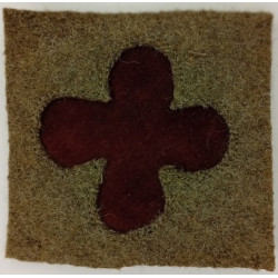 Patch précoce 88ème D.I.U.S. Trèfle velours Rouge - Régiments d'Artillerie US WW1
