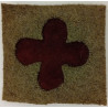 Patch précoce 88ème D.I.U.S. Trèfle velours Rouge - Régiments d'Artillerie US WW1