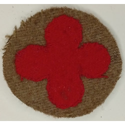 Patch précoce 88ème D.I.U.S. Trèfle feutrine Rouge - Régiments d'Artillerie US WW1
