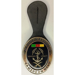 AFRIQUE / CAMEROUN : Insigne Marine Nationale Camerounaise sur cuir