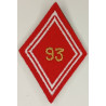 Losange de bras Sous-officier / Officier 93ème Régiment d'Artillerie de Montagne velcro
