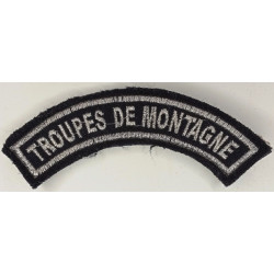 Insigne Banane de Bras velcro "Troupes de Montagne" de Chasseurs Alpins