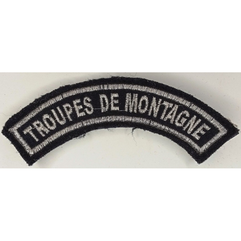 Insigne Banane de Bras velcro "Troupes de Montagne" de Chasseurs Alpins