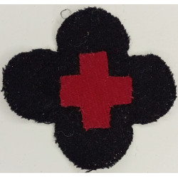 Patch Médical en feutrine 88ème D.I.U.S. Trèfle Noir / Croix Rouge - Service de Santé de la Division - US WW1