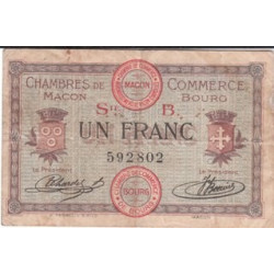 Billet de Nécessité de 1 Franc de Macon & Bourg 1915