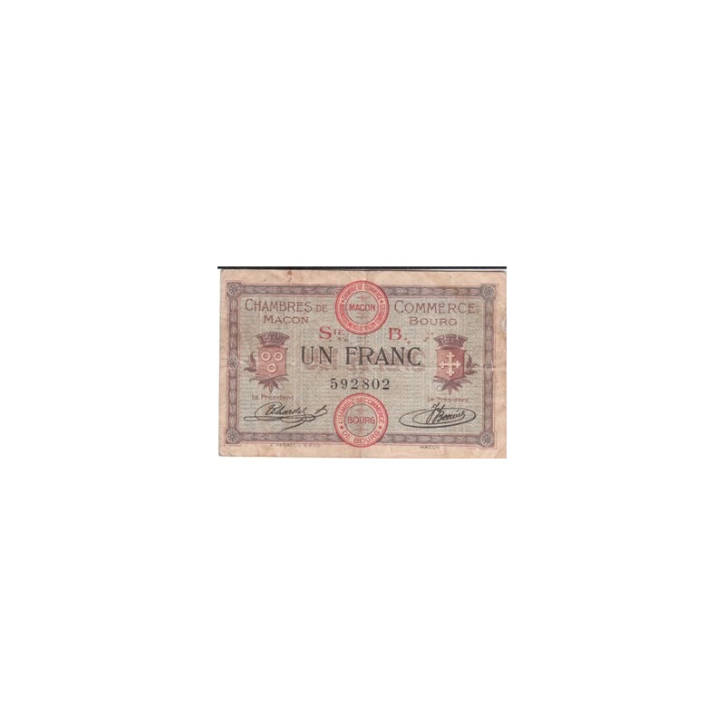 Billet de Nécessité de 1 Franc de Macon & Bourg 1915