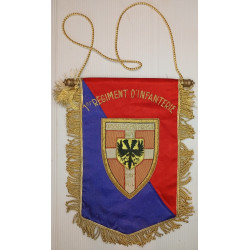 Grand Fanion de luxe du 1er Régiment d'Infanterie en Cannetille d'Or