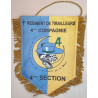 Fanion 4ème Compagnie 4ème Section du 1er Régiment de Tirailleurs