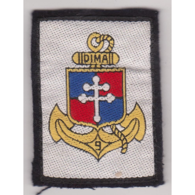 Ecusson 9ème Division d'Infanterie de Marine fond feutre à coudre