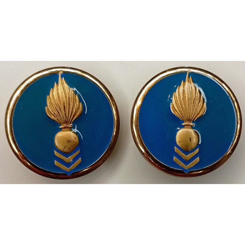 Paire d'insignes de col de TDF Cadre Spécial de Groupe Spécialisé d'Etat-Major (Coi)