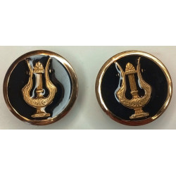 Paire d'insignes de col de TDF Musique Militaire (Coi)