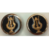 Paire d'insignes de col de TDF Musique Militaire (Coi)