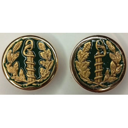 Paire d'insignes de col de TDF Pharmaciens Chimistes du Service de Santé (B-C.B)