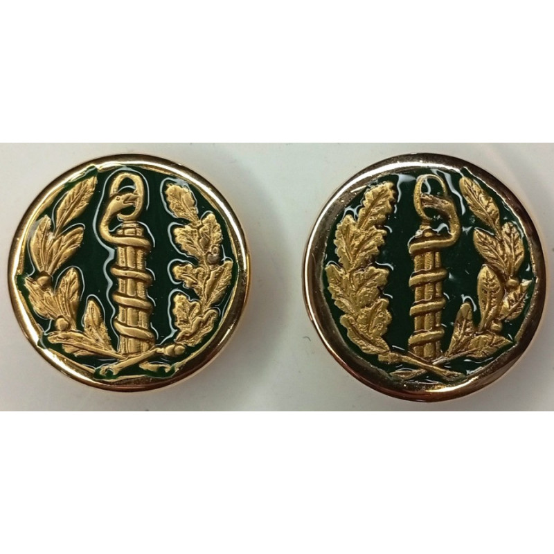 Paire d'insignes de col de TDF Pharmaciens Chimistes du Service de Santé (B-C.B) Paire d'insignes de col de TDF Pharmaciens Chimistes du Service de Santé (B-C.B)