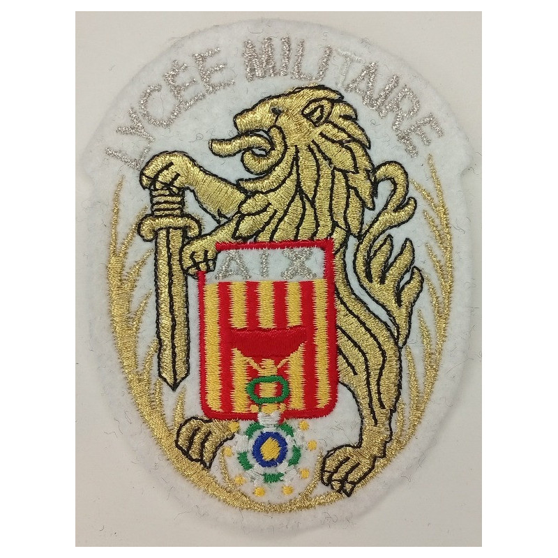 Ecusson brodé du Lycée Militaire d'Aix-en-Provence à coudre