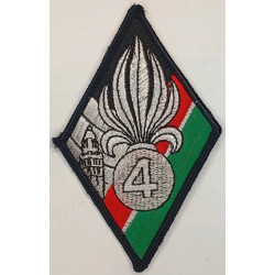 Ecusson brodé thermocollant du 4ème Régiment Etranger - Castelnaudary - Légion Etrangère