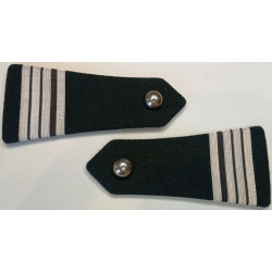 Paire d'épaulettes à boutons Commandant TTA Blanches