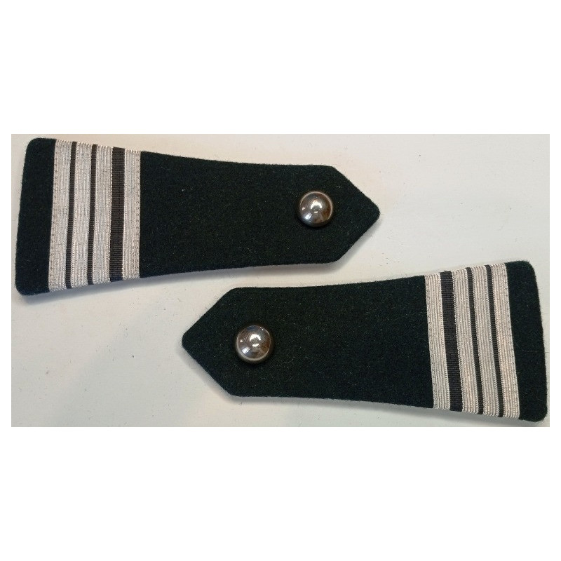 Paire d'épaulettes à boutons Commandant TTA Blanches