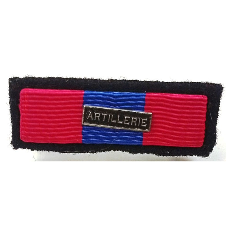 Barrette sur support de médaille de la Défense Nationale "Bronze" avec agrafe "Artillerie" (A.T.P.) Barrette sur support de médaille de la Défense Nationale "Bronze" avec agrafe "Artillerie" (A.T.P.)