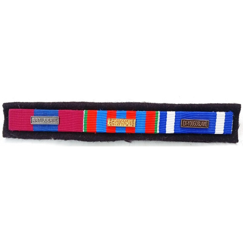Placard de 3 Rappels de Médailles - Artillerie - Guerre Ex-Yougoslavie