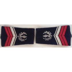 Paire de fourreaux d'épaule de Brigadier-chef EVAT Commissariat de l'Armée de Terre