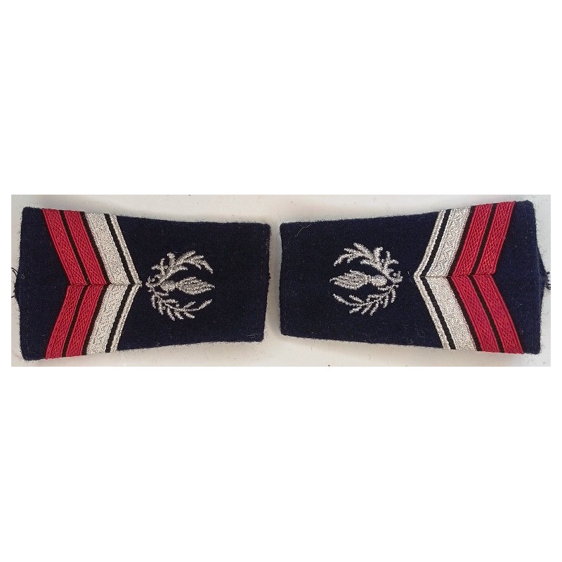 Paire de fourreaux d'épaule de Brigadier-chef EVAT Commissariat de l'Armée de Terre